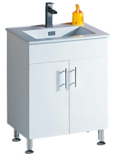 600-1200*460mm Bathroom Vanity White Freestanding On Legs With Handle Cabinet Only / Ceramic / Stone Top Available