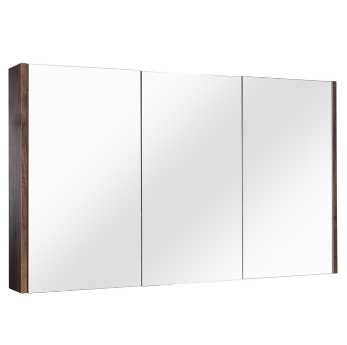 600-1500*720*150mm Poseidon Wood Grain Dark Oak PVC Filmed On High Density MDF Board Rectangle Shaving Cabinet