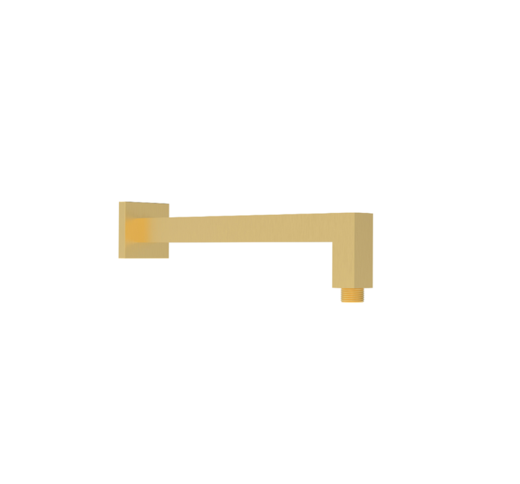 400mm Square Horizontal Shower Arm Brushed Gold/Gun Metal