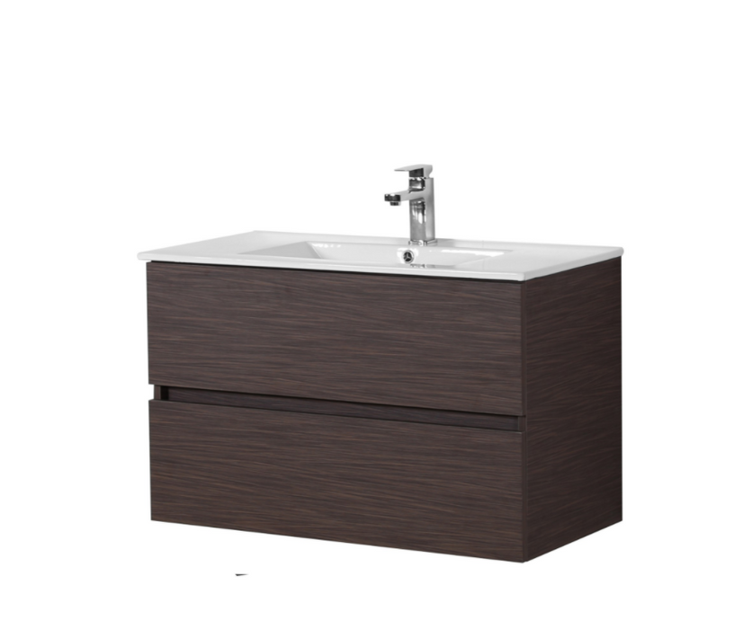 600-1500*460*560mm Stella Walnut Bathroom Vanity Wall Hung Cabinet Only and Ceramic/Stone Top Available