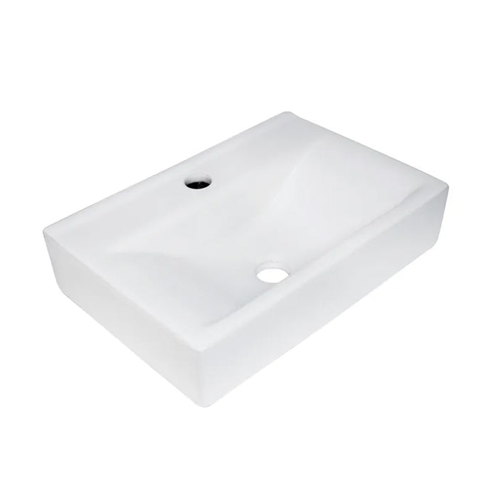 460*315*105mm Gloss White Ceramic Rectangle Wall Hung Basin