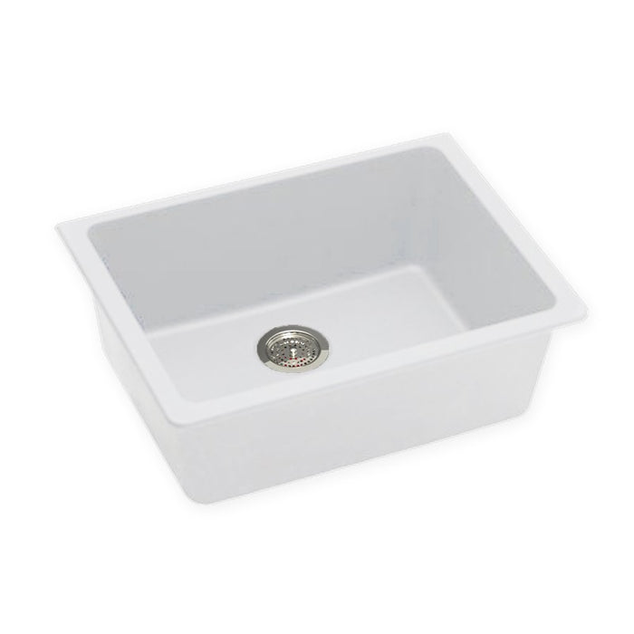 635*470*241mm Black/White Granite Quartz Stone Undermount Sink Single Bowl - HD reno