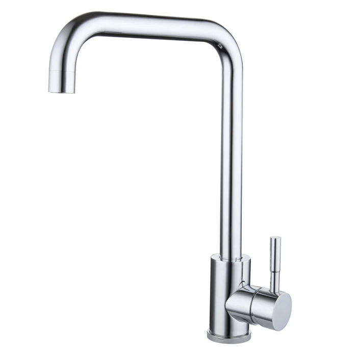 Suprema XON XPRESS FIT Satin/Matt Black/Chrome Stainless Steel Square Gooseneck Kitchen Mixer