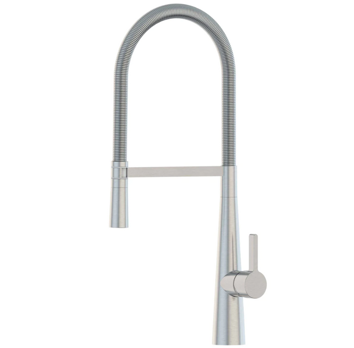 Suprema XCITE XPRESS FIT Satin Stainless Steel Coil Neck With Conical Base Kitchen Mixer