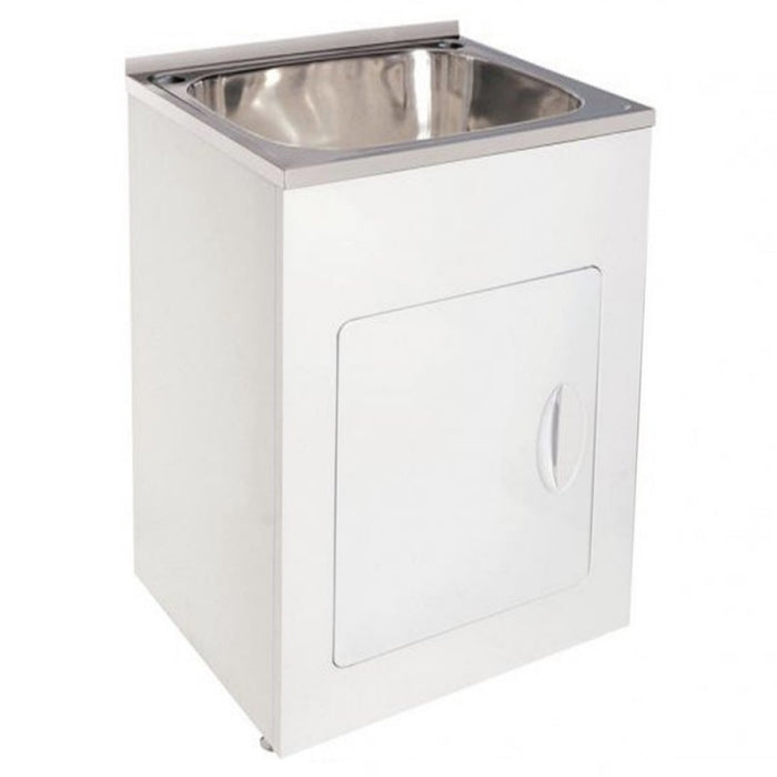 600*500mm (45L) White Metal Laundry Tub Cabinet With 304 Stainless Steel Sink