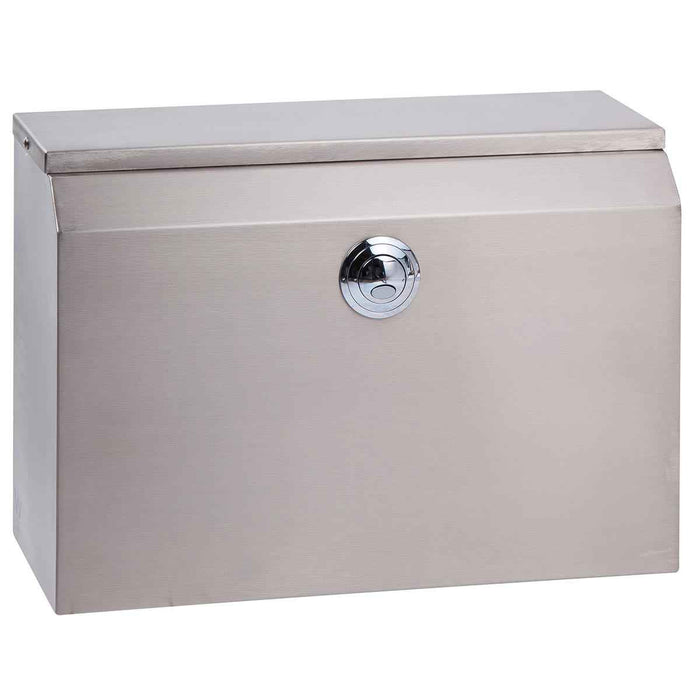 Dual Flush Front Press Cistern Stainless Steel with Right Side Entry