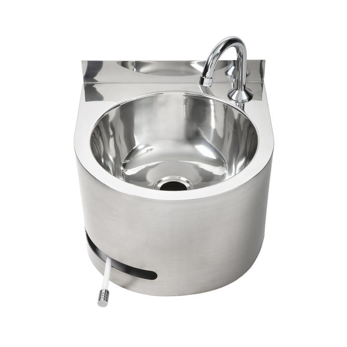 Round Hands Free Knee Operated Stainless Steel Basin - HD reno