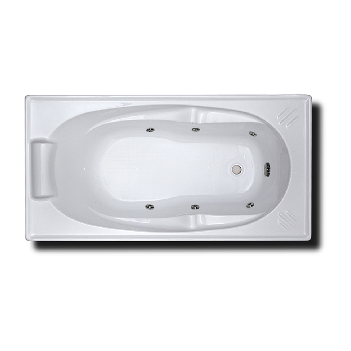 1360*700*470mm Alita Spa Bath Tub 6/10/12 Jets White Acrylic Drop in Rectangle - HD reno