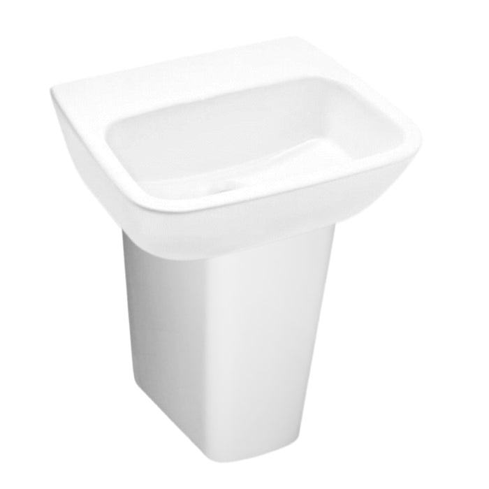 457*390mm Johnson Suisse Emilia MKII White Vitreous china Square with Shroud Basin