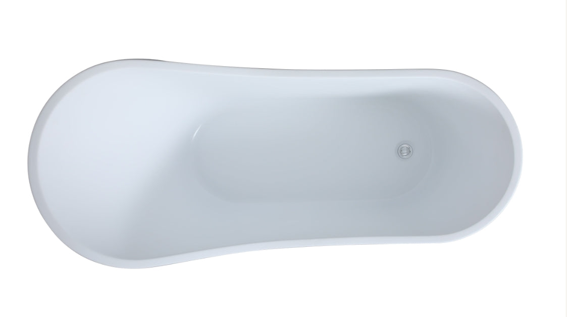 1400-1700*710*720mm Poseidon BBT Gloss White/Gloss Black Special Shape Acrylic Freestanding Bathtub