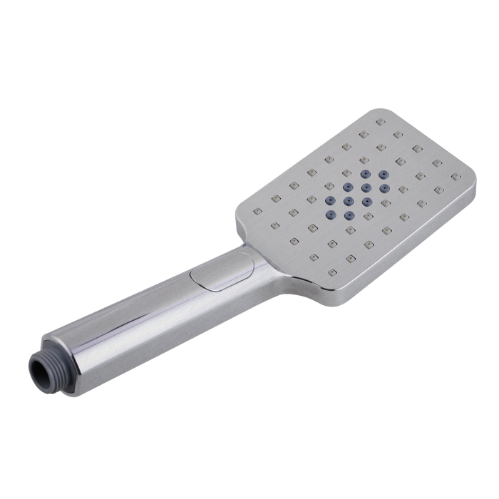 Square 3 Functions Brushed Nickel Rainfall Handheld Shower Head - HD reno