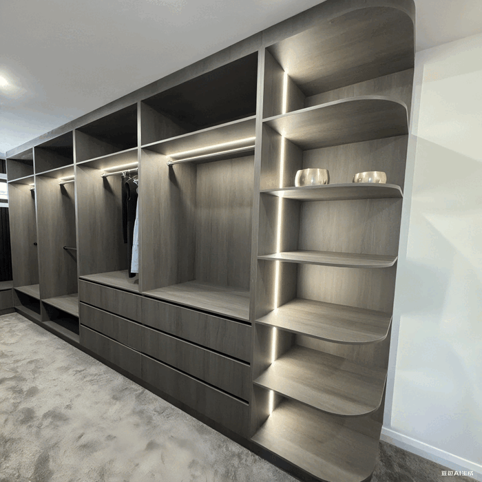 Contemporary Luxe Grey Wardrobe