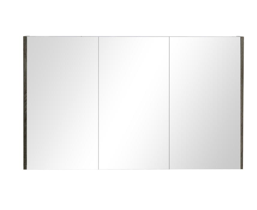 600-1500*720*150mm Poseidon Wood Grain Dark Grey PVC Filmed On High Density MDF Board Rectangle Shaving Cabinet
