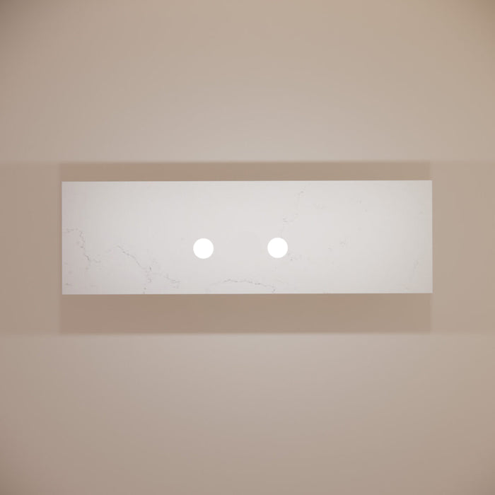 600-1800*450*400mm Vienna Matt White MR Melamined Board Panel With PVC Coating Fluted Wall Hung Vanity - HD reno