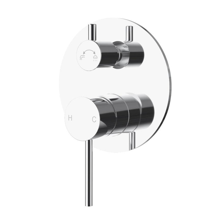 Ikon Otus Slimline Stainless Steel/Chrome/Matt Black/Gunmetal Grey/Brushed Gold Stainless Steel SS Wall Diverter Mixer Trim Kits - HD reno