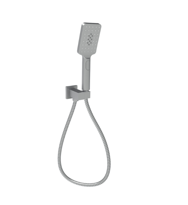 Eden Square Hand Shower On Wall Outlet Bracket Brushed Nickel/Brushed Gold/Gun Metal - HD reno