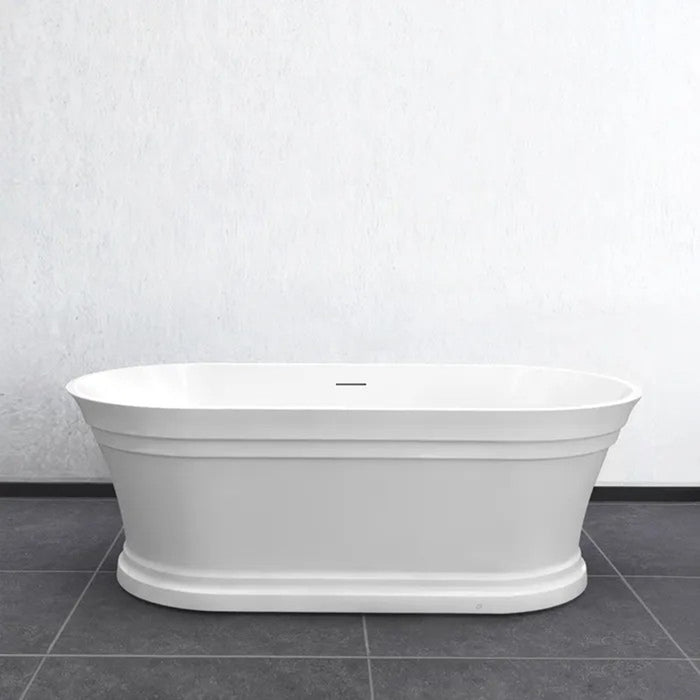 1500*750*560mm Hampton Gloss White Acrylic With Overflow Freestanding Bathtub