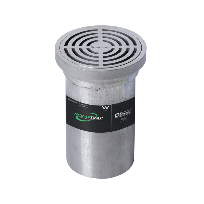 112mm Round Drop in Floor Waste Arrestor (suits 100mm pipe) (Heel Proof) - HD reno