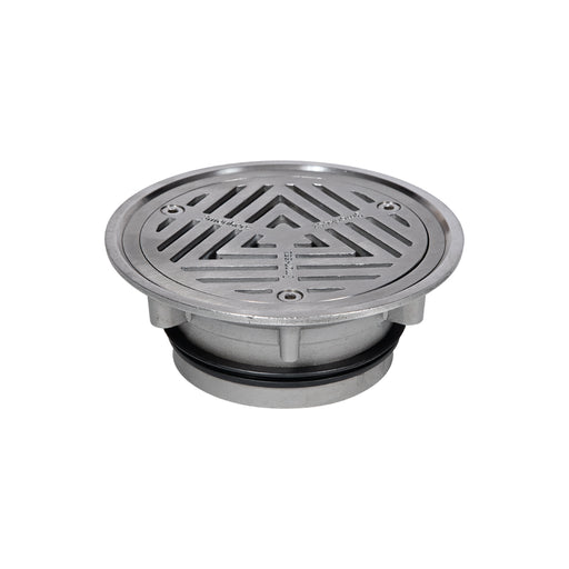 150mm Round Vinyl Floor Waste (suits 100mm pipe) - 304 316 - HD reno