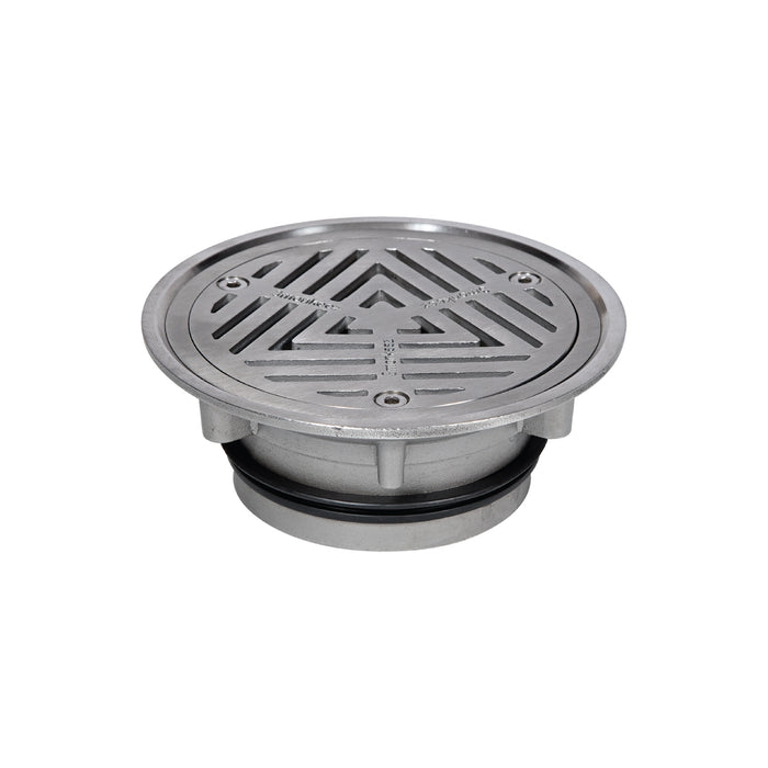 150mm Round Vinyl Floor Waste (suits 100mm pipe) - 304 316 - HD reno