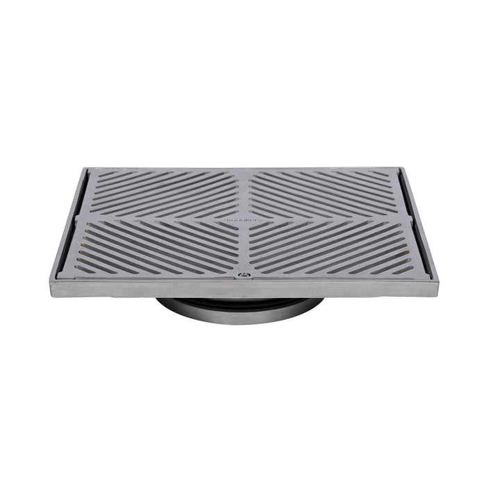 300mm Square Floor Waste (suits 150mm pipe) (Heel Proof) - 304 316 - HD reno