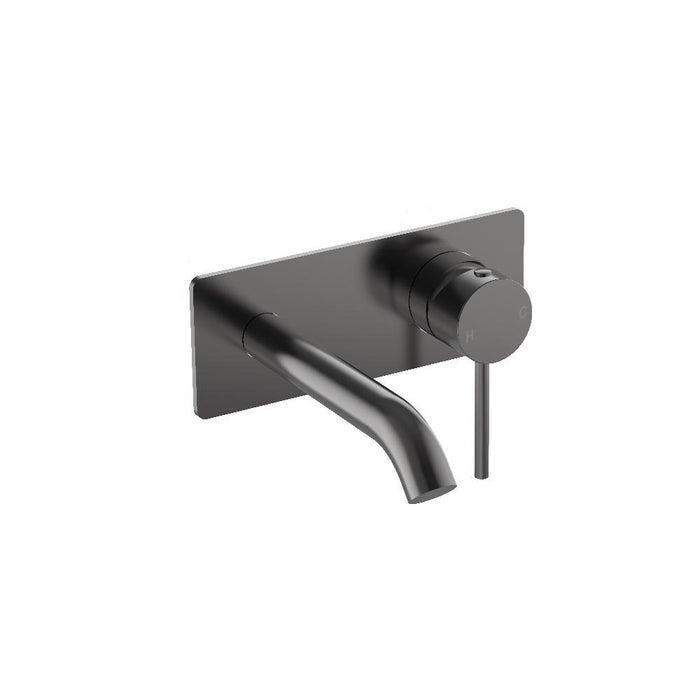 Ikon Otus Slimline Stainless Steel/Chrome/Matt Black/Gunmetal Grey/Brushed Gold Stainless Steel SS Wall Basin Mixer Trim Kits - HD reno