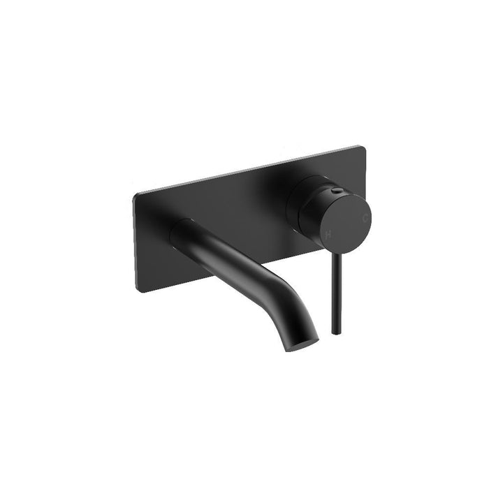 Ikon Otus Slimline Stainless Steel/Chrome/Matt Black/Gunmetal Grey/Brushed Gold Stainless Steel SS Wall Basin Mixer Trim Kits - HD reno