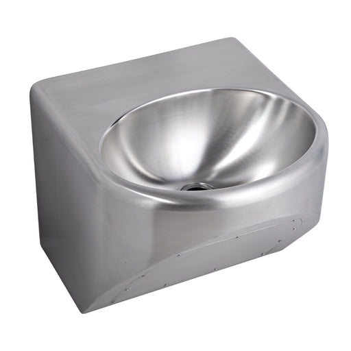 Round Disabled Compliant Wall Mounted Stainless Steel Hand Basin - HD reno