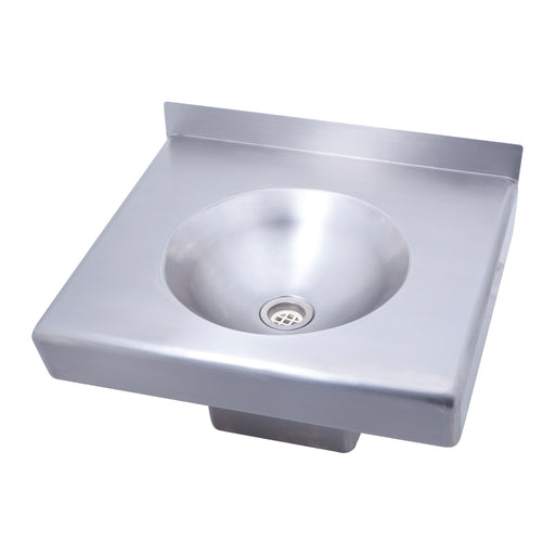 Square Disabled Compliant Wall Mounted Stainless Steel Hand Basin - HD reno