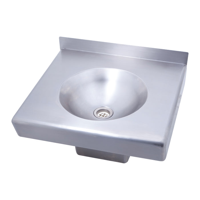 Square Disabled Compliant Wall Mounted Stainless Steel Hand Basin - HD reno