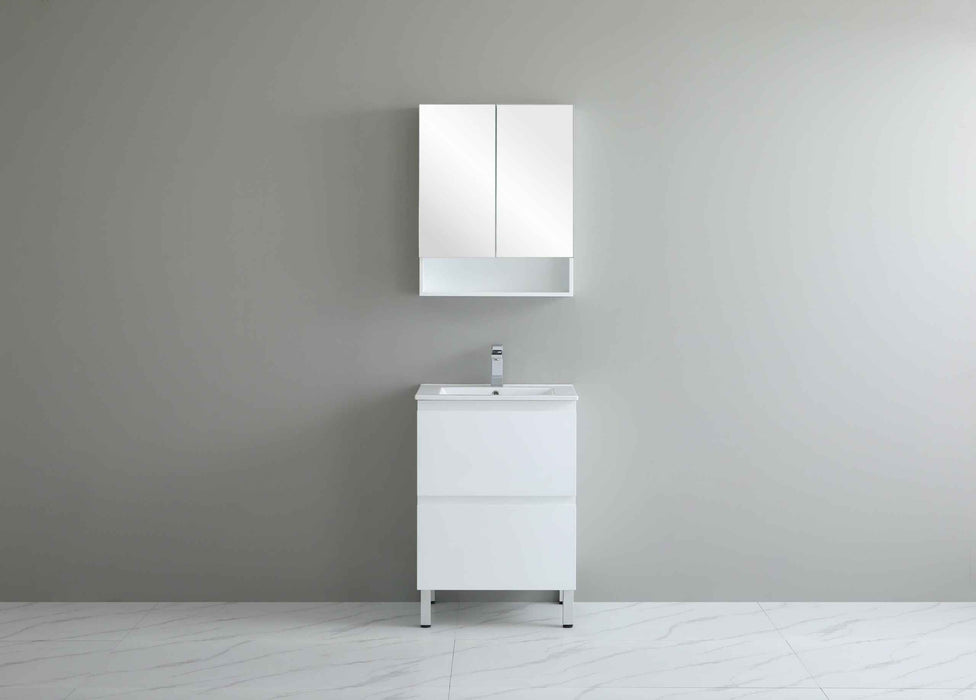 600-1500*460mm Riva White Freestanding With Legs Bathroom Vanity - Cabinet Only and Ceramic / Stone Top Available