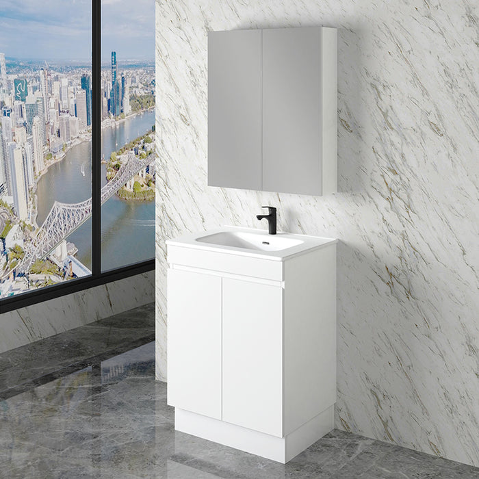 600-1500mm*820*450mm ABS Less Polyurethane Moisture Resistance Gloss White Freestanding Vanity With Kickboard - HD reno