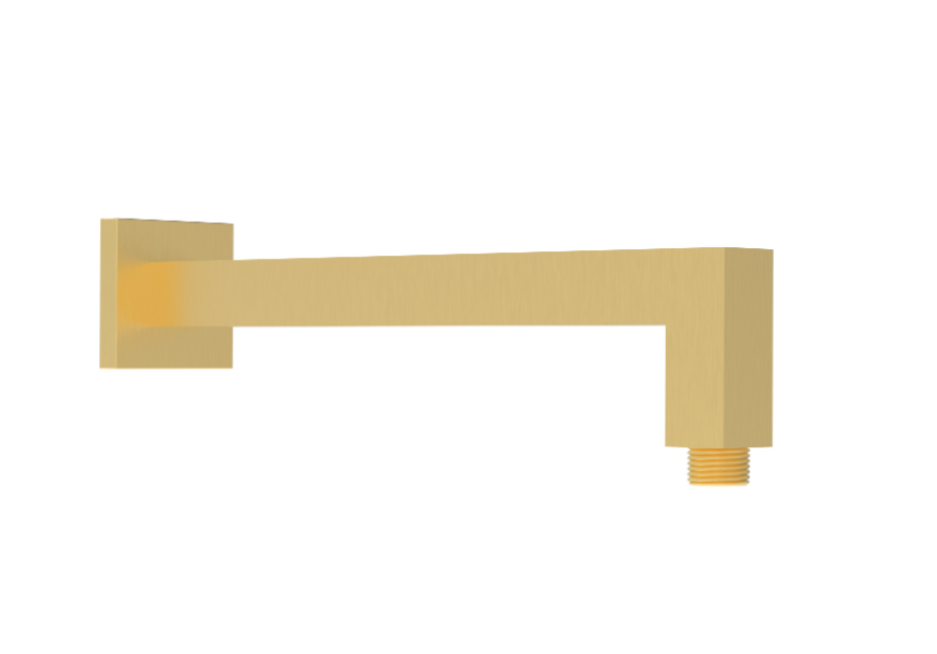 400mm Square Horizontal Shower Arm Brushed Gold/Gun Metal