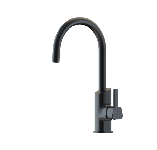 Suprema X-CLASS XPRESS FIT Satin/Matt Black/Gun Metal/Rose Gold/Brushed Gold Stainless Steel Gooseneck  With Geometric Body and Handle Kitchen Mixer