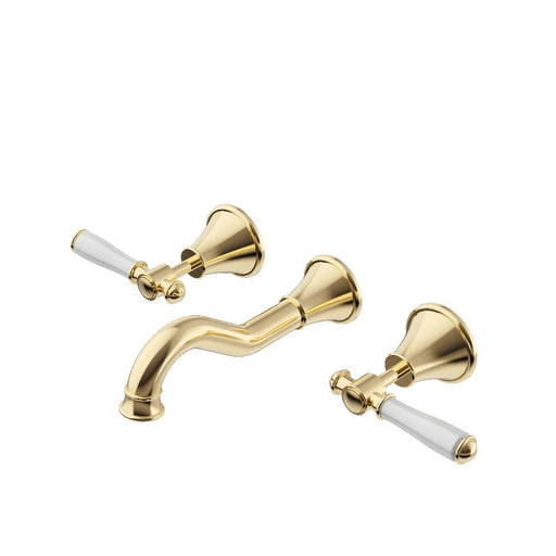 Clasico Brass Bath Set Ceramic Handle Brushed Gold/Brushed Nickel/Chrome/Matt Black - HD reno