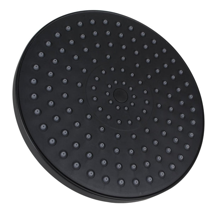 Round Black ABS Shower Head 200mm - HD reno