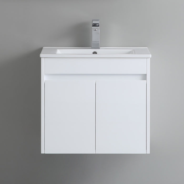 600-750*460mm Bathroom Vanity Standard PVC Gloss White Wall Hung Soft Closing Vanity - HD reno