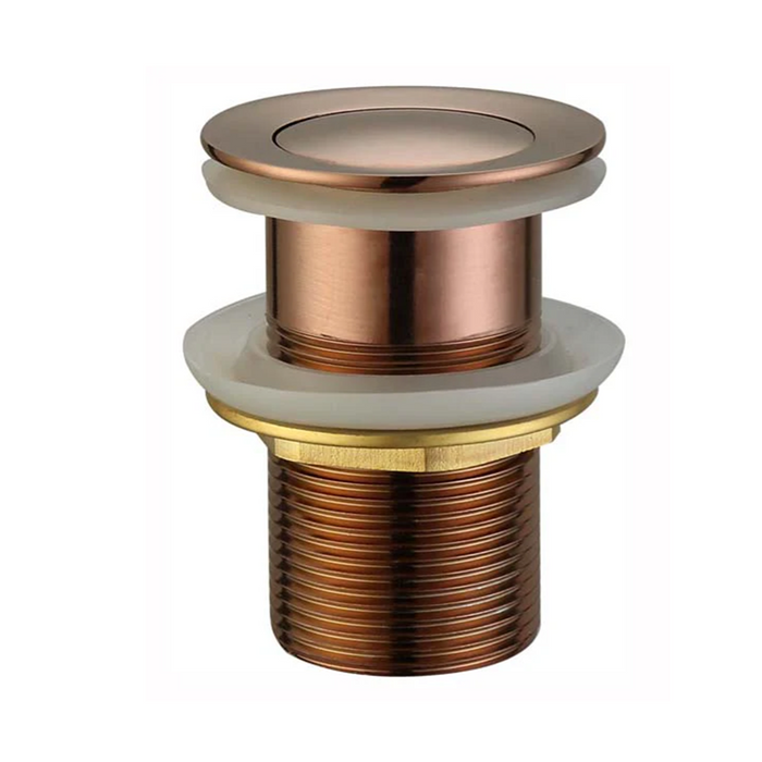 32mm HellyCar Chrome/Brushed Gold/Brushed Nickel/Rose Gold/Matt Black/Brushed Gun Metal Without Overflow Push Plug Waste