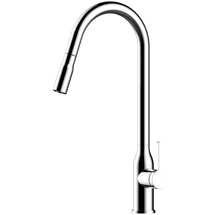 Suprema XTRAVERT XPRESSFIT Chrome/Satin/Black-Bling Stainless Steel Tall Gooseneck Mini Pull Out With Dual Spray Kitchen Mixer