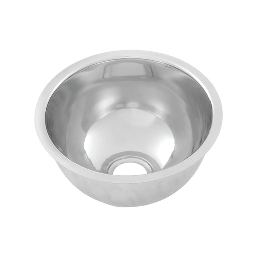 304 Grade Stainless Steel Round Pressed Sink Bowl (300x165) 50mm Centre Outlet - HD reno