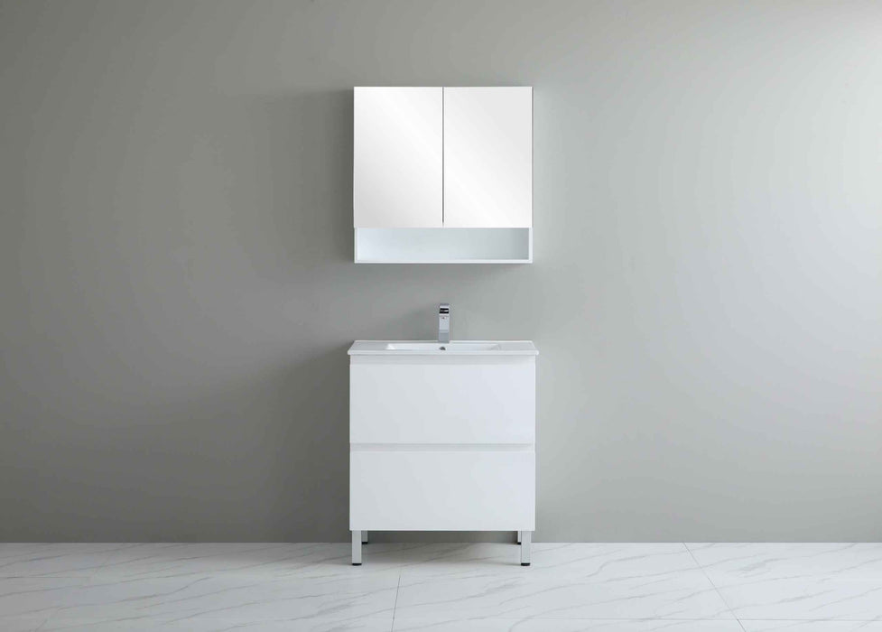 600-1500*460mm Riva White Freestanding With Legs Bathroom Vanity - Cabinet Only and Ceramic / Stone Top Available