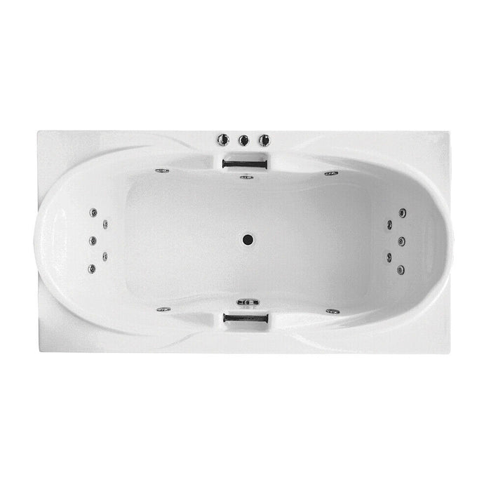 1800*940*450mm Castilla Spa Bath Tub 15 jets White Acrylic drop in - HD reno