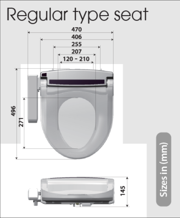 Eco Bidet R500 Mid-Range Retrofit Bidet Smart Toilet Seat Cover - HD reno