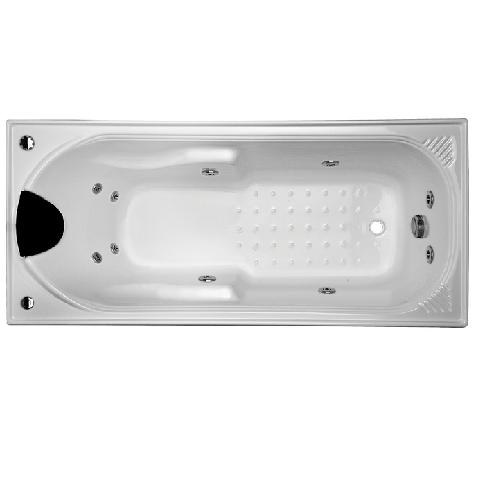 1320/1530/1650/1800*815*530mm Isabella Spa Bath Tub 6/10/12 Jets White Acrylic drop in Rectangle - HD reno