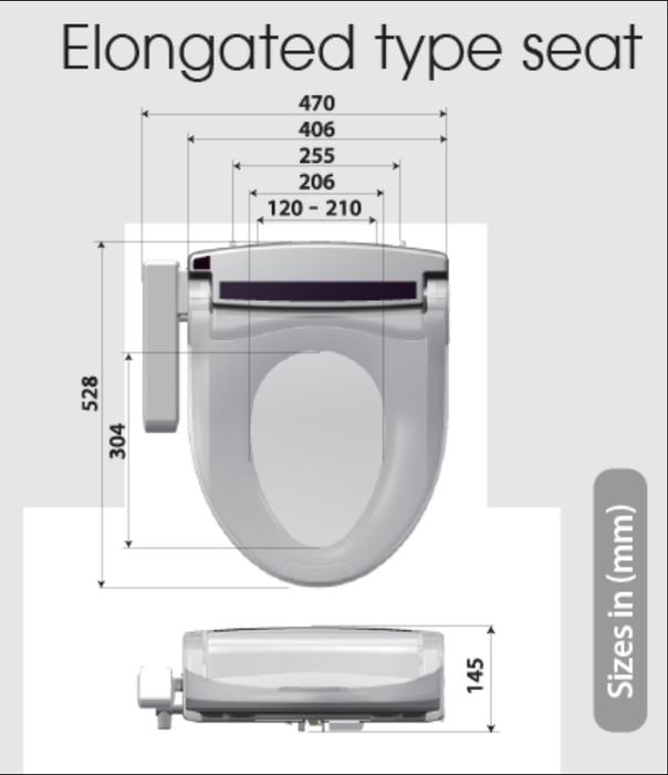 Eco Bidet R500 Mid-Range Retrofit Bidet Smart Toilet Seat Cover - HD reno