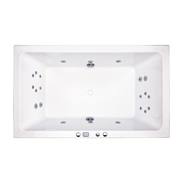 1800*1100*500mm Quadrato Spa Bath Tub 22 jets White Acrylic drop in - HD reno