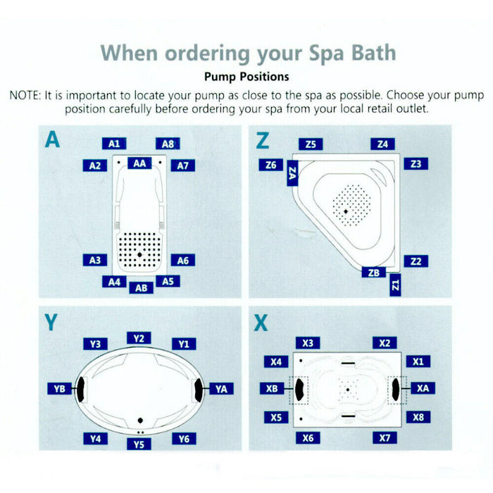 Tano 1800*850*500mm Gloss White Acrylic 6/10/14 Jets Drop in Spa Bath Tub - HD reno