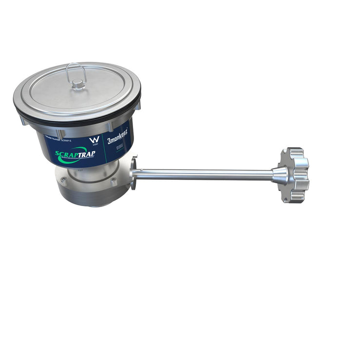 Cast Stainless Sink Waste Arrestor with Cast Stainless Shut Off Valve (125mm) - 304 316 - HD reno