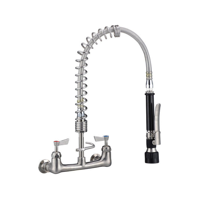 Compact Stainless Steel Exposed Wall Mounted Pre Rinse Unit - HD reno