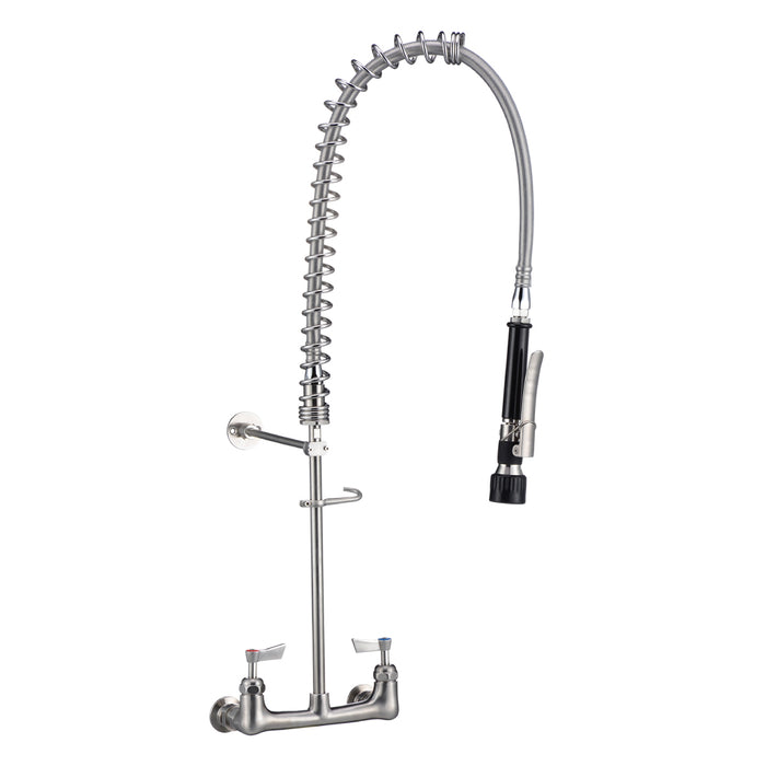 Stainless Steel Exposed Wall Mount Pre-Rinse Unit - HD reno